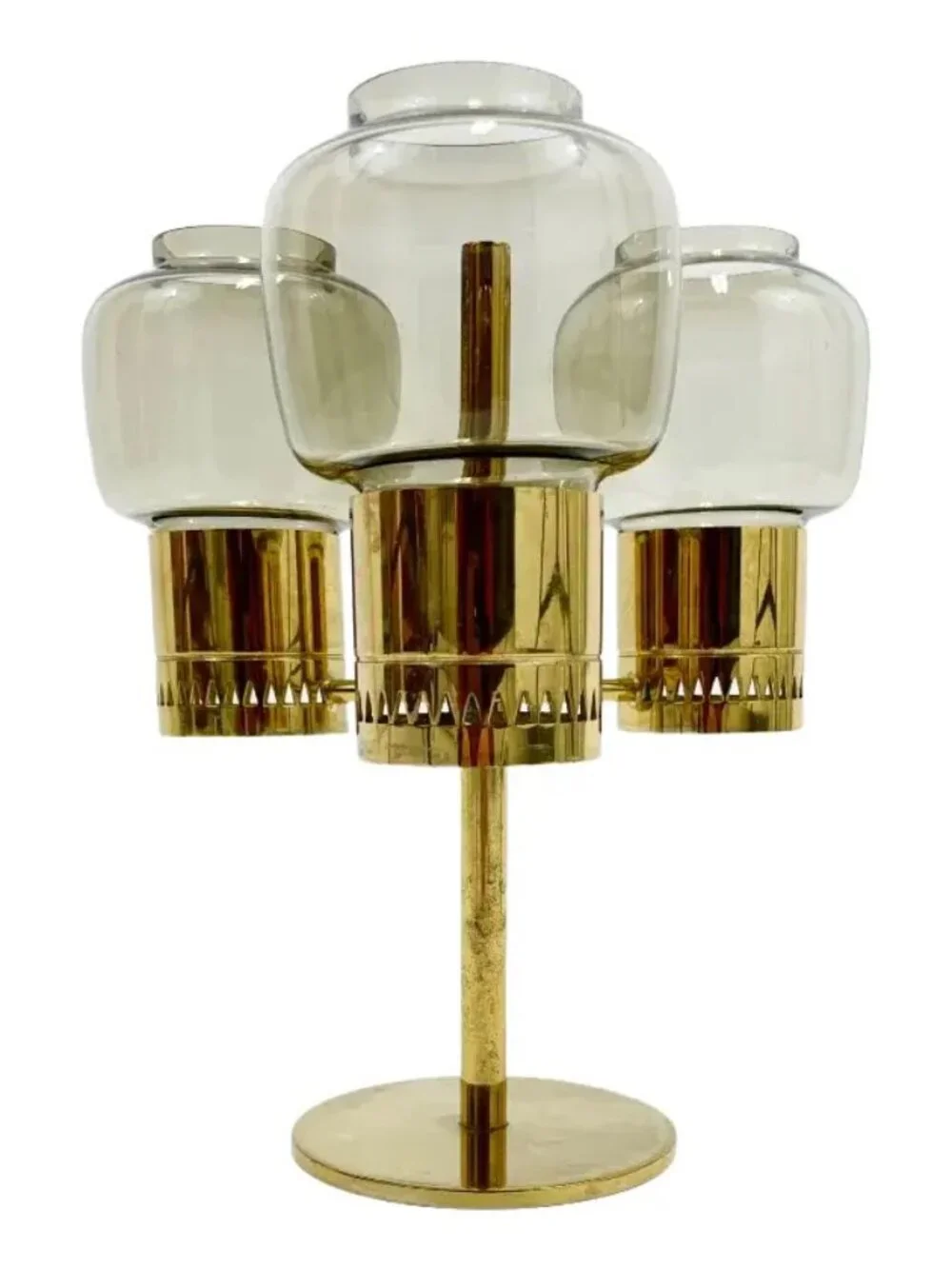 Hans-Agne Jakobsson Sweden AB brass 3 tea light holder L67